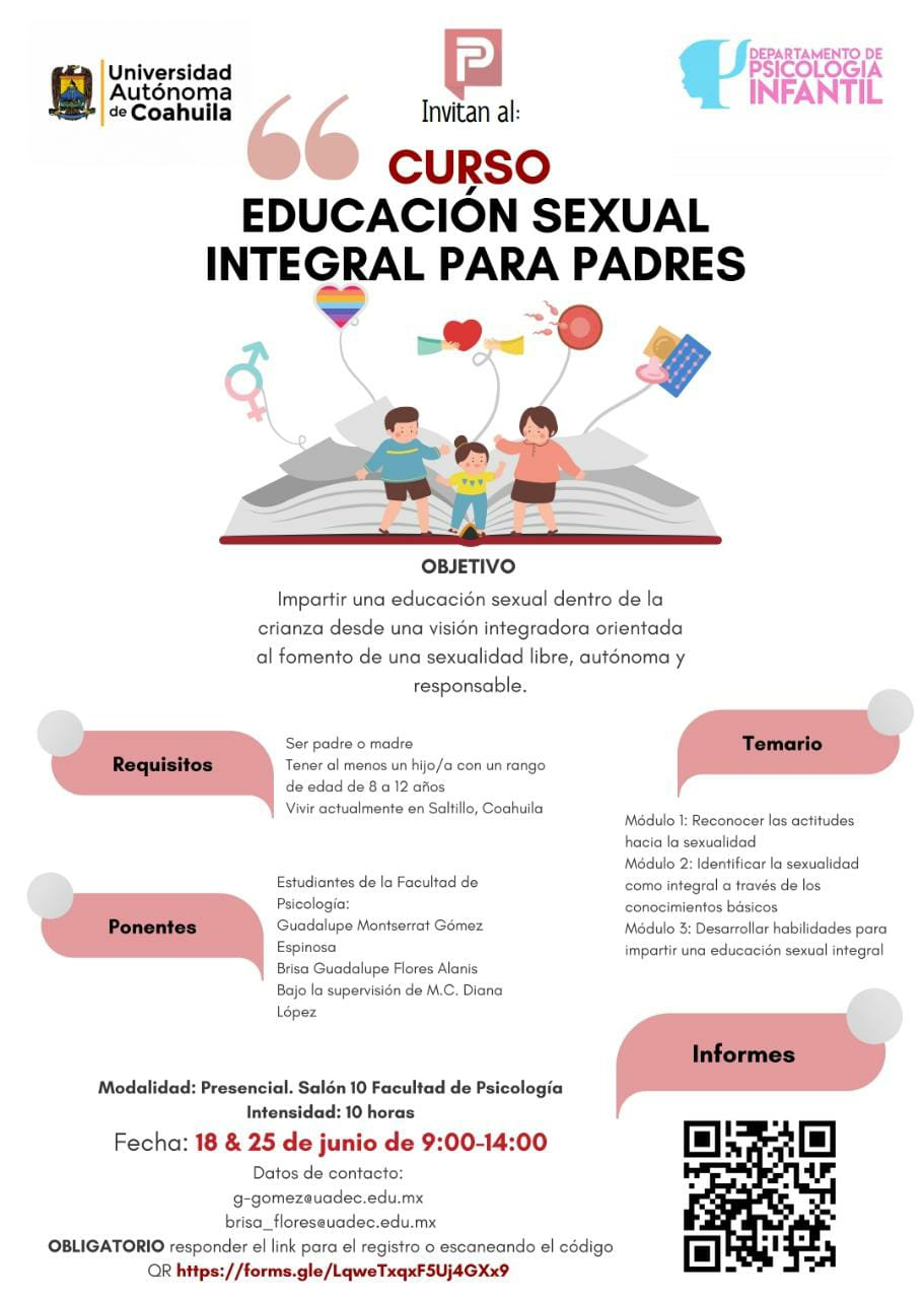 Invita Facultad De Psicología Al Curso “educación Sexual Integral Para Padres” Reporte Laguna 7854